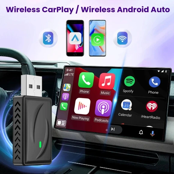 Wireless CarPlay and Android Auto Smart Adapter — Car Infotainment System, Xingben