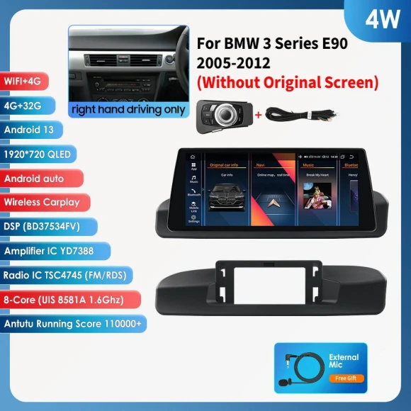 10.25-inch Car Radio Receiver with CarPlay and Android Auto Support — Car Infotainment System, Hizpo