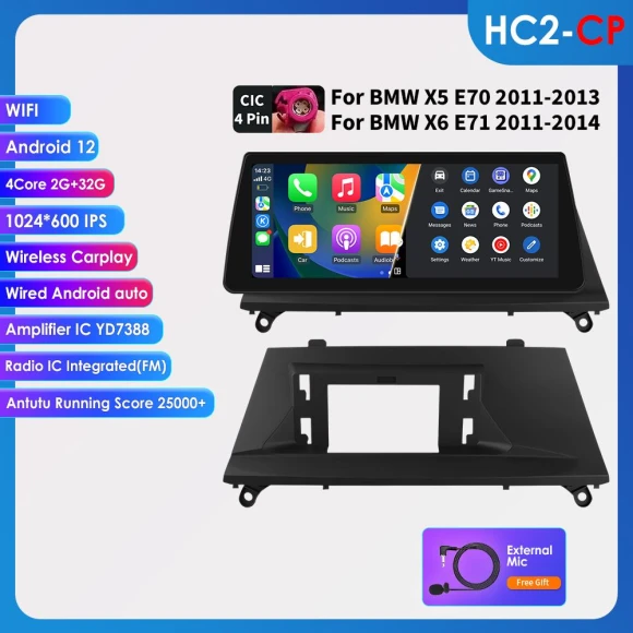 10.25 Inch Car Radio with 4G LTE, Octa Core, CarPlay, Android Auto — Car Infotainment System, Hizpo