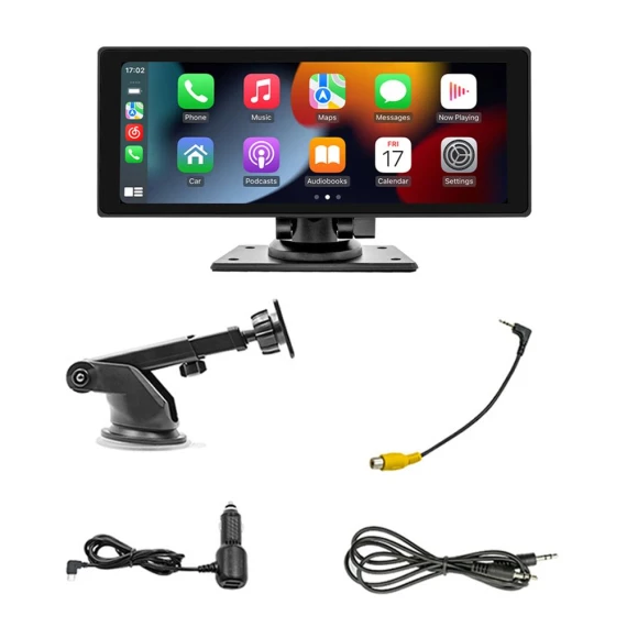 4K Wireless Carplay and Android Auto Dash Cam with Rearview Camera — Car Infotainment System, Daily Home Furnishings
