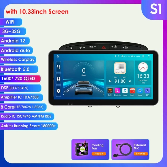 9-inch Android Auto CarPlay Multimedia Video Player GPS Navigation — Car Infotainment System, Hizpo