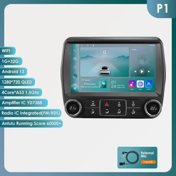 Intelligent 2din Android 13 Car Radio Multimedia Video Player with 4G, Carplay, GPS Screen — Car Infotainment System, OSSURET