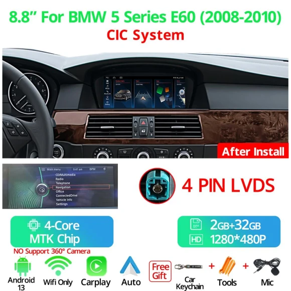 Wireless CarPlay Auto Car Radio — Car Infotainment System, NAVIGUIDE