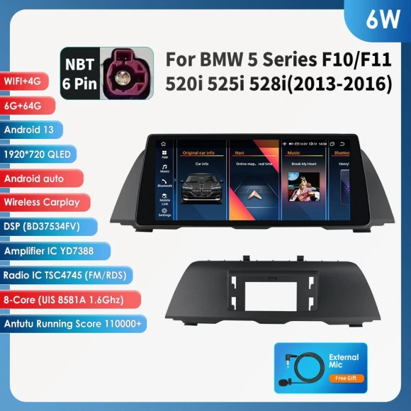 10.25-inch Car Multimedia Player with GPS Navigation, Carplay, Android Auto — Car Infotainment System, Hizpo