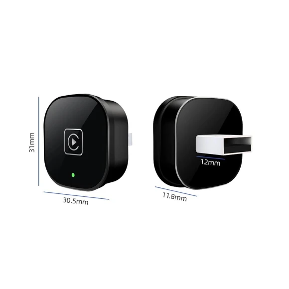 2-in-1 Wired to Wireless CarPlay Android Auto Adapter for Factory Car Stereo with USB Plug and Play — Car Infotainment System, Stone Home