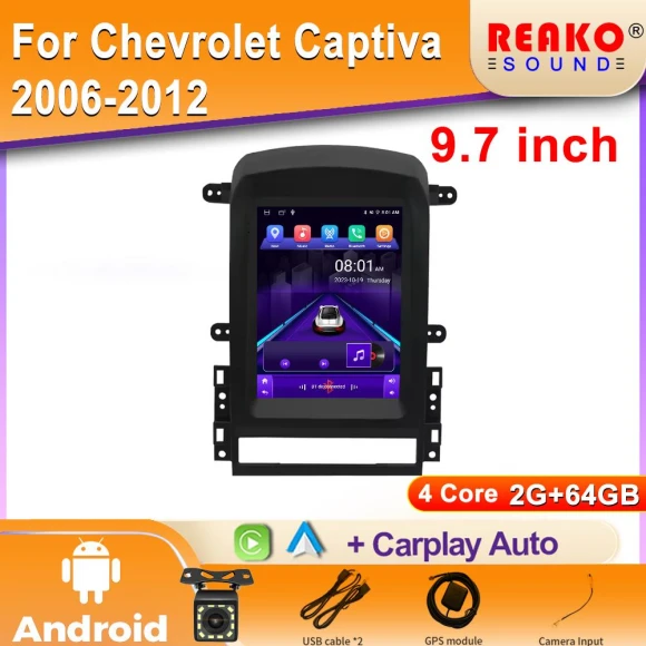 4G WiFi Car Multimedia Player with CarPlay, GPS Navigation, and DVD — Car Infotainment System, Reakosound