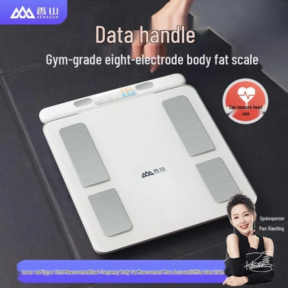 8-Electrode Body Fat Scale with Handle and Heart Rate Monitor — Smart Scale, JDST online