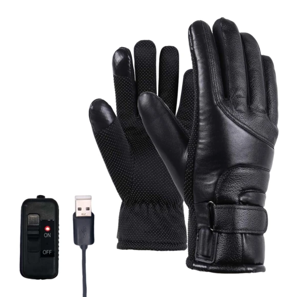 Heated Full Finger Mittens with Touch Screen and USB Electric Heating — Heated Gloves, World Auto Parts