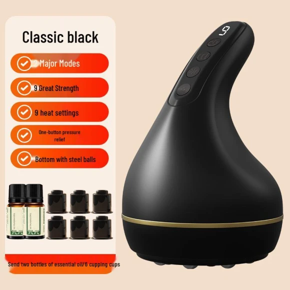 Rechargeable Smart Electric Vacuum Cupping & Meridian Massager — Massage Gun, Global Beauty