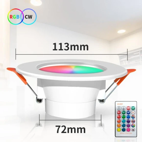 Smart LED Ceiling Light with Bluetooth RGB Color Changing and Remote App Control — LED Strip Lights, KITCHEN-MALL