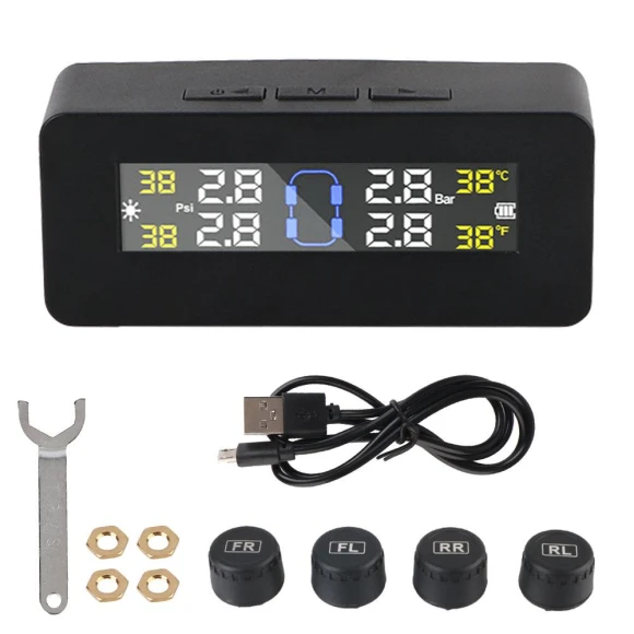 Tire Pressure Monitoring System with Digital LCD Display — TPMS, Love Fashion Home