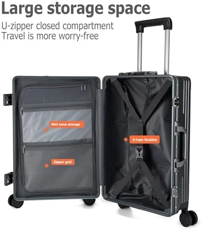 Aluminium Frame Hard Shell Spinner Wheels Luggage — Smart Luggage, feilario