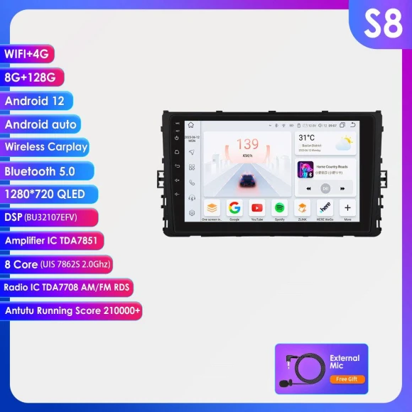 CarPlay 4G Android Car Stereo with GPS — Car Infotainment System, OSSURET