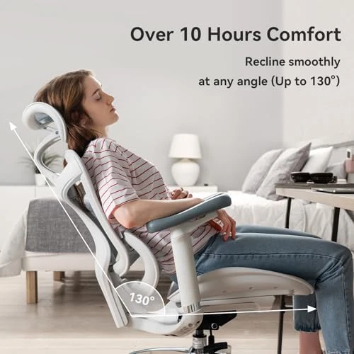 Ergonomic Office Chair with Ultra Soft 3D Armrests and Dynamic Lumbar Support — Smart Chairs, SIHOO