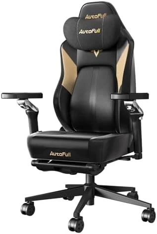Gaming Chair with Ventilated and Heated Seat, Adjustable Armrests, Lumbar Support, and Footrest — Smart Chairs, AutoFull
