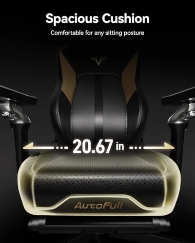 Gaming Chair with Ventilated and Heated Seat, Adjustable Armrests, Lumbar Support, and Footrest — Smart Chairs, AutoFull