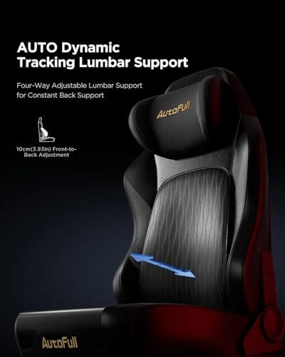 Gaming Chair with Ventilated Heating, Auto-Tracking Lumbar Support, Adjustable Armrests and Footrest — Smart Chairs, AutoFull