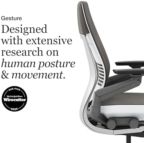 Office Chair with Wheels for Carpet - Ergonomic Work Chair - Comfortable - Intuitive-to-Adjust for Desk - 360-Degree... — Smart Chairs, Steelcase