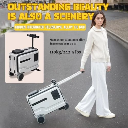 Rideable Electric Luggage 20 Inch Carry-On — Smart Luggage, KONGQXIAA