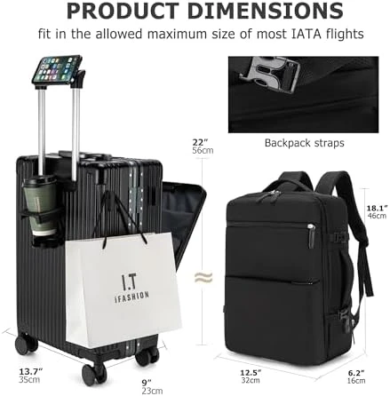 2 Piece Set Hard Shell Spinner Wheels Luggage — Smart Luggage, feilario