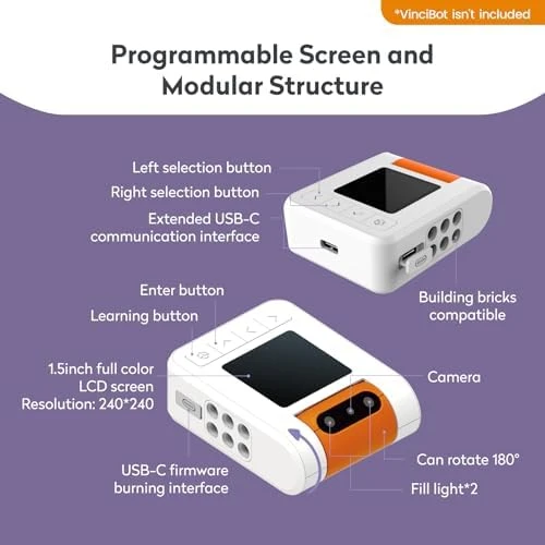 AI Vision Kit with Flip Camera and Programmable Screen — Coding Robot, MatataStudio