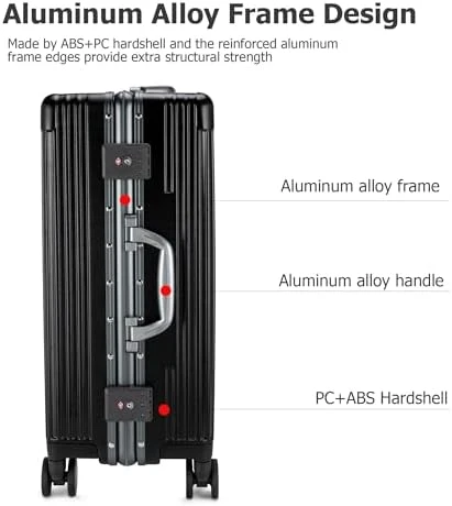 Aluminium Frame Hard Shell Spinner Wheels Luggage — Smart Luggage, feilario