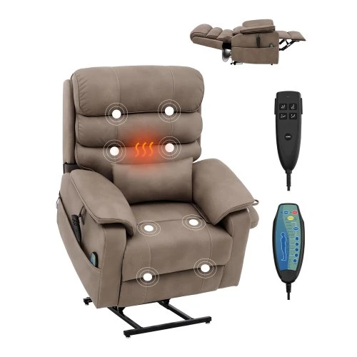 Power Lift Recliner Chair with Heat and Massage — Massage Chairs, VEVOR
