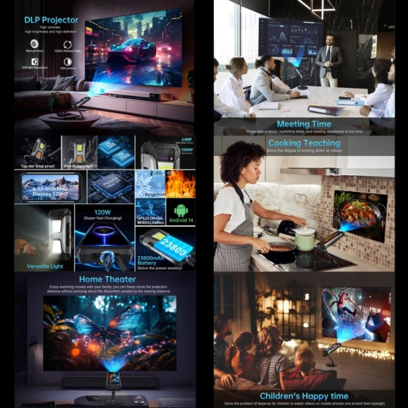 Tank 2 Pro Night Vision Projector Rugged Phone, Unihertz