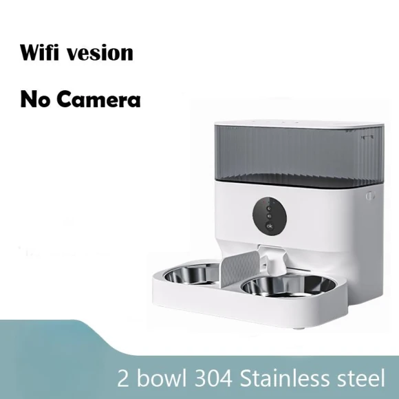 Double Bowl Remote WiFi Control Multi Pet Feeder — Automatic Pet Feeder, Surrunme