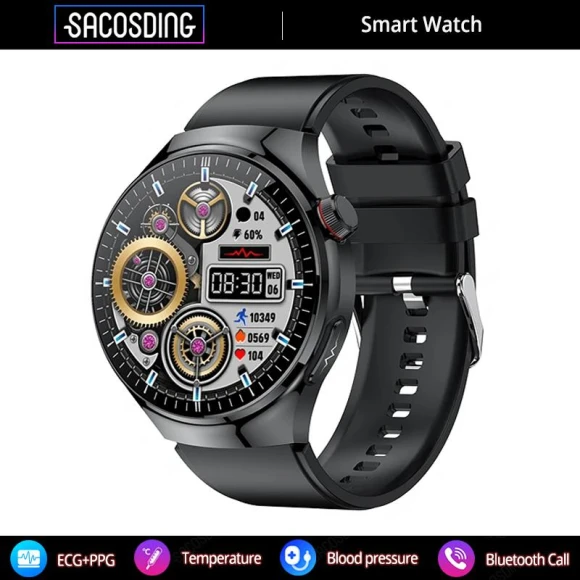 ECG + PPG Smart Watch with Amoled Display — Smart Watch, SACOSDING