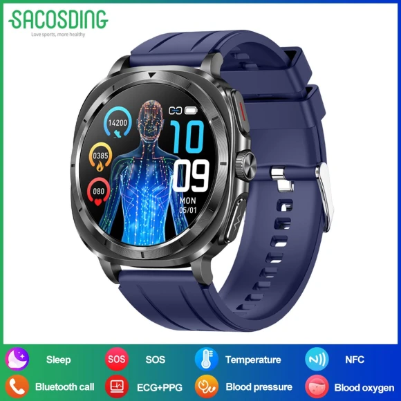 Healthy Blood Pressure Oxygen Uric Acid Smart Watch — Blood Pressure Monitor, SACOSDING