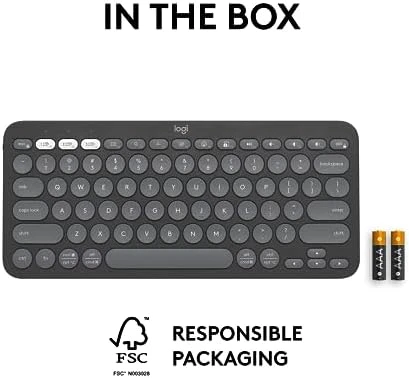Multi-Device Bluetooth Wireless Keyboard with Customizable Shortcuts — Bluetooth Keyboard, Logitech