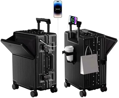 Carry-On Luggage with Spinner Wheels — Smart Luggage, AIWEINY