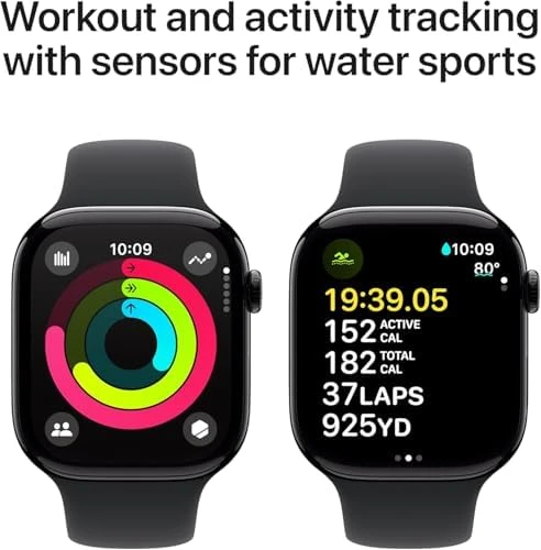 Watch Series 10 with Black Sport Band — Smart Watch, Apple