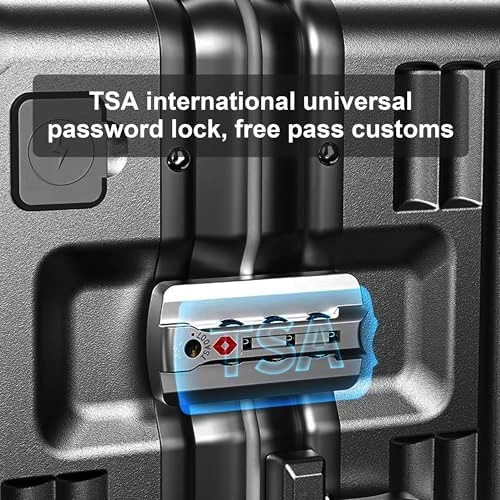 Expandable Carry-On Suitcase with Spinner Wheels — Smart Luggage, AIWEINY