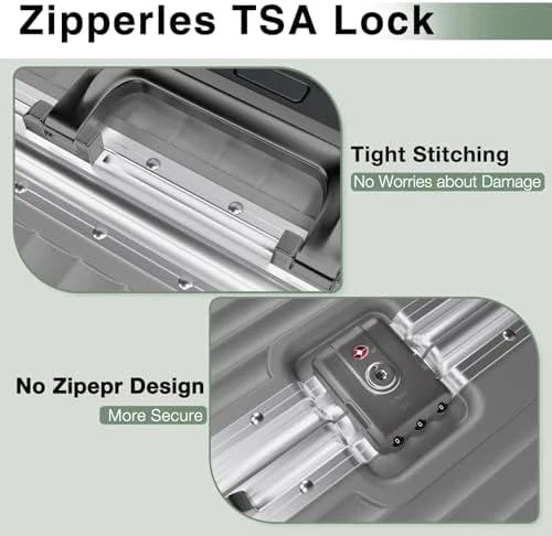 No Zipper Carry On Luggage with Wheels, Cup Holder, and Charger — Smart Luggage, Krute