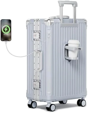 No Zipper Carry On Luggage with Wheels — Smart Luggage, Krute