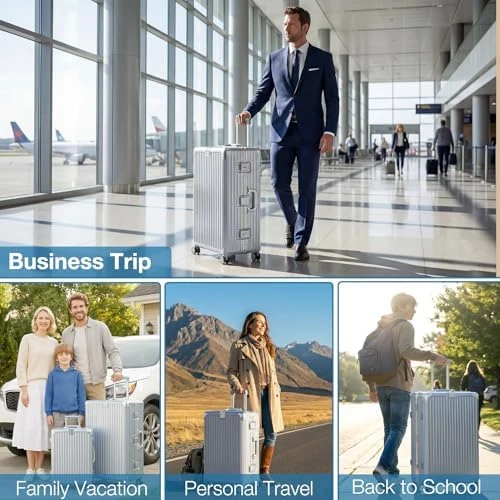 No Zipper Carry On Luggage with Wheels — Smart Luggage, Krute