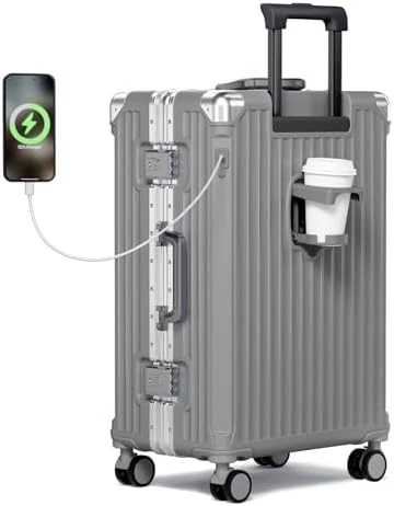 No Zipper Carry On Luggage with Wheels — Smart Luggage, Krute