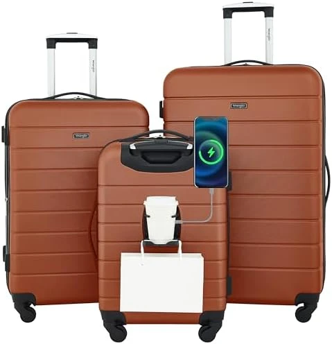 Smart Luggage Set with Cup Holder, USB Port and Phone Holder — Smart Luggage, Wrangler