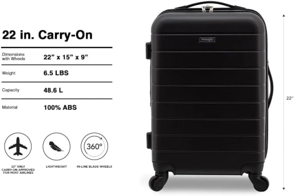 Smart Spinner Hardside Luggage — Smart Luggage, Wrangler