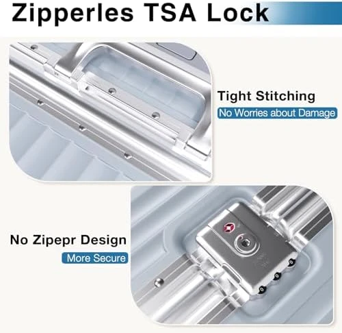 Zipperless Luggage with Spinner Wheels, Charger, and Cup Holder — Smart Luggage, Krute