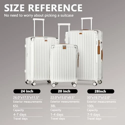 3 Piece Set Hardside Expandable Luggage with USB Charging Port and Cup Holder — Smart Luggage, Joyway