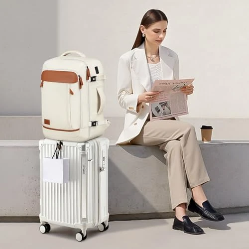 Carry On Luggage with Cup Holder and USB Port, Expandable Capacity, Smart Suitcase with Anti Slip Wheels and Backpack, 3... — Smart Luggage, Joyway