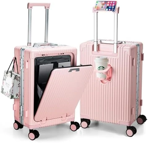 Front Pocket Carry On Luggage — Smart Luggage, MRPLUM