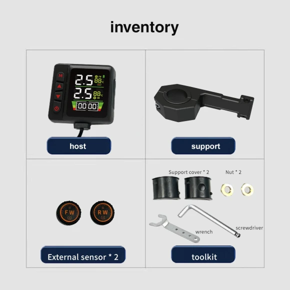 Fast Charging Waterproof Motorcycle TPMS — TPMS, IKEA Supermarket