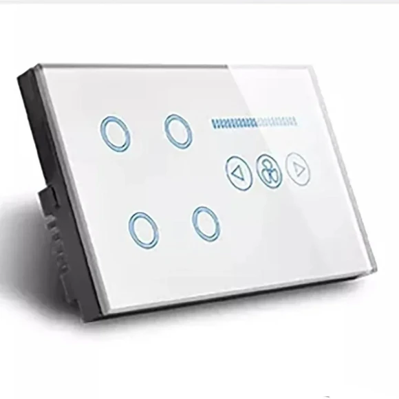 Switch Fan Speed Interruptor Wifi Smart Light 4Gang Glass Touch Sensor Panel — Smart Switch, Melery