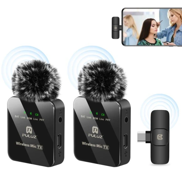 Wireless Lavalier Microphone for Type-C Phone, PULUZ