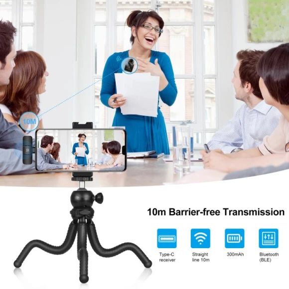 Wireless Lavalier Microphone for Type-C Phone, PULUZ