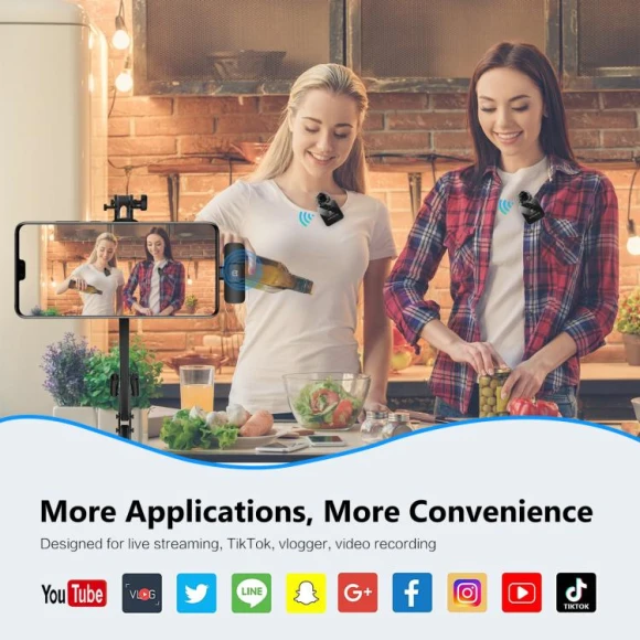 Wireless Lavalier Microphone for Type-C Phone, PULUZ